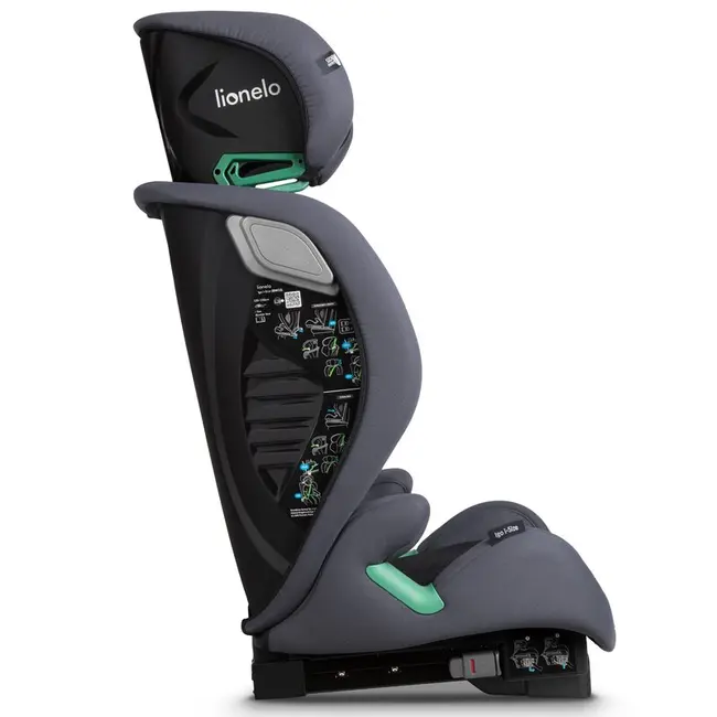 Scaun auto, Lionelo, i-Size Igo, 100- 150 cm, Cu isofix, Protectie laterala, Ajustare spatar in 2 pozitii, Tetiera Tri-Guard reglabila in 11 pozitii, Conform cu standardul european de securitate R129, Gri BYNLO-IGO_I-SIZE_GREY_GRAPHITE