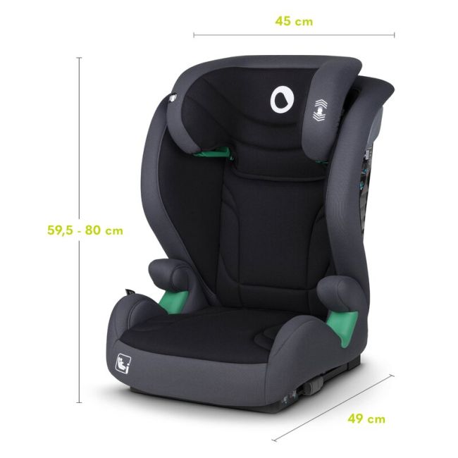 Scaun auto, Lionelo, i-Size Igo, 100- 150 cm, Cu isofix, Protectie laterala, Ajustare spatar in 2 pozitii, Tetiera Tri-Guard reglabila in 11 pozitii, Conform cu standardul european de securitate R129, Gri BYNLO-IGO_I-SIZE_GREY_GRAPHITE