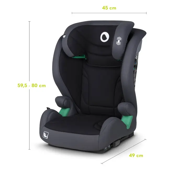 Scaun auto, Lionelo, i-Size Igo, 100- 150 cm, Cu isofix, Protectie laterala, Ajustare spatar in 2 pozitii, Tetiera Tri-Guard reglabila in 11 pozitii, Conform cu standardul european de securitate R129, Gri BYNLO-IGO_I-SIZE_GREY_GRAPHITE