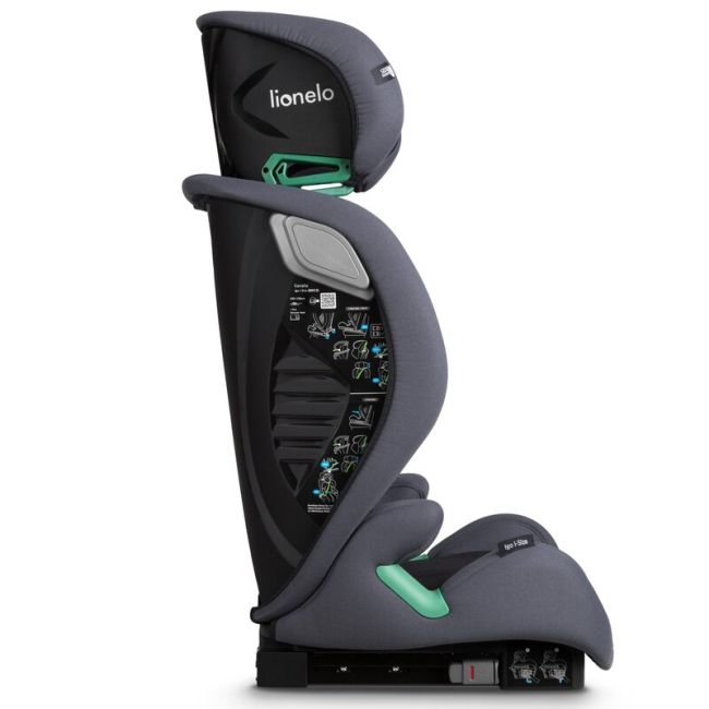 Scaun auto, Lionelo, i-Size Igo, 100- 150 cm, Cu isofix, Protectie laterala, Ajustare spatar in 2 pozitii, Tetiera Tri-Guard reglabila in 11 pozitii, Conform cu standardul european de securitate R129, Gri BYNLO-IGO_I-SIZE_GREY_GRAPHITE