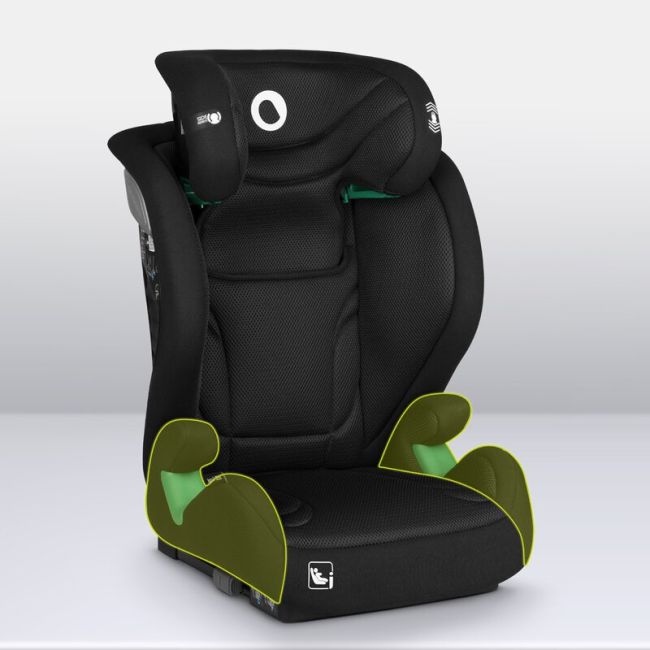 Scaun auto, Lionelo, i-Size Igo, 100- 150 cm, Cu isofix, Protectie laterala, Ajustare spatar in 2 pozitii, Tetiera Tri-Guard reglabila in 11 pozitii, Conform cu standardul european de securitate R129, Negru BYNLO-IGO_I-SIZE_BLACK_CARBON