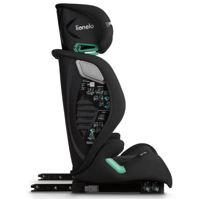 Scaun auto, Lionelo, i-Size Igo, 100- 150 cm, Cu isofix, Protectie laterala, Ajustare spatar in 2 pozitii, Tetiera Tri-Guard reglabila in 11 pozitii, Conform cu standardul european de securitate R129, Negru BYNLO-IGO_I-SIZE_BLACK_CARBON