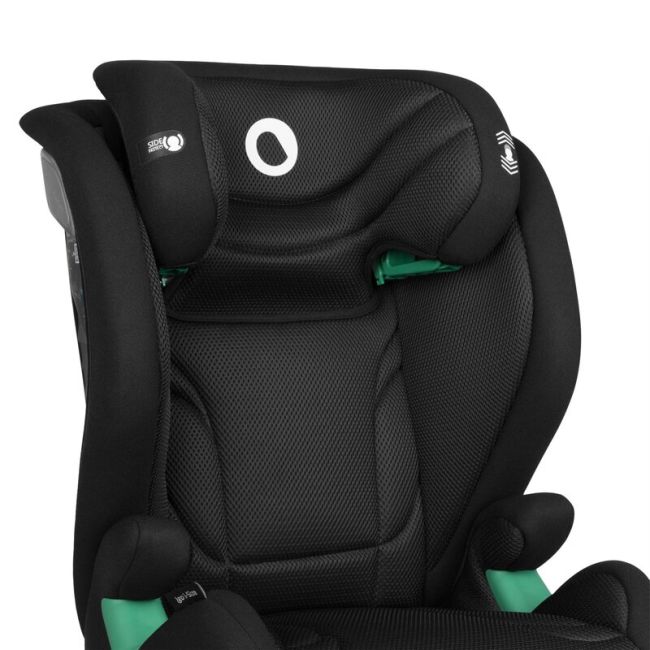 Scaun auto, Lionelo, i-Size Igo, 100- 150 cm, Cu isofix, Protectie laterala, Ajustare spatar in 2 pozitii, Tetiera Tri-Guard reglabila in 11 pozitii, Conform cu standardul european de securitate R129, Negru BYNLO-IGO_I-SIZE_BLACK_CARBON