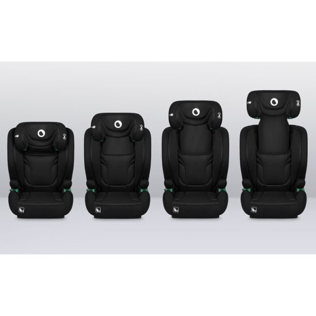 Scaun auto, Lionelo, i-Size Igo, 100- 150 cm, Cu isofix, Protectie laterala, Ajustare spatar in 2 pozitii, Tetiera Tri-Guard reglabila in 11 pozitii, Conform cu standardul european de securitate R129, Negru BYNLO-IGO_I-SIZE_BLACK_CARBON