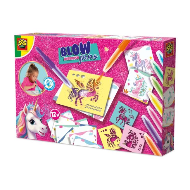 Set creativ carioci cu aerograf - unicorni sa14725