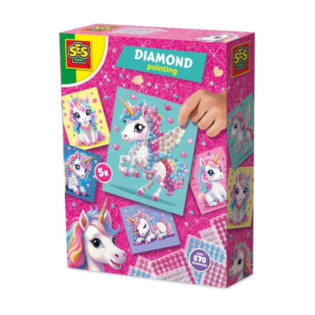 Set creativ cu diamante - unicorni sa14726