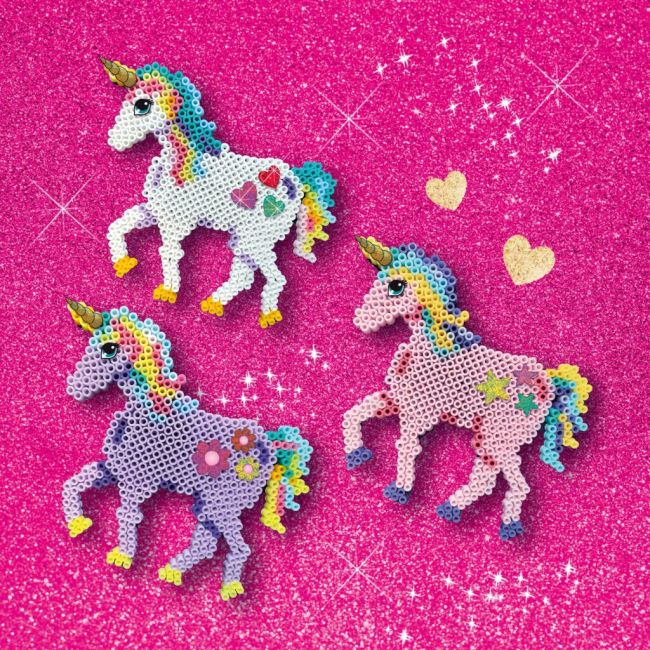Set creativ cu margelute si abtibilduri - unicorni sa14728