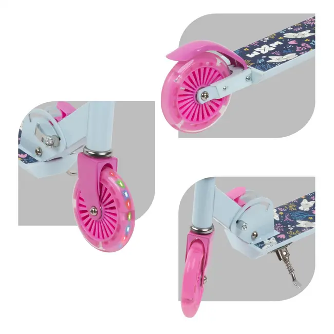 Trotineta Pliabila, Wxm, Skipo Dog, Aluminiu, Roti Led 120mm, Pana La 50 Kg, Multicolor Pjbhsskif01