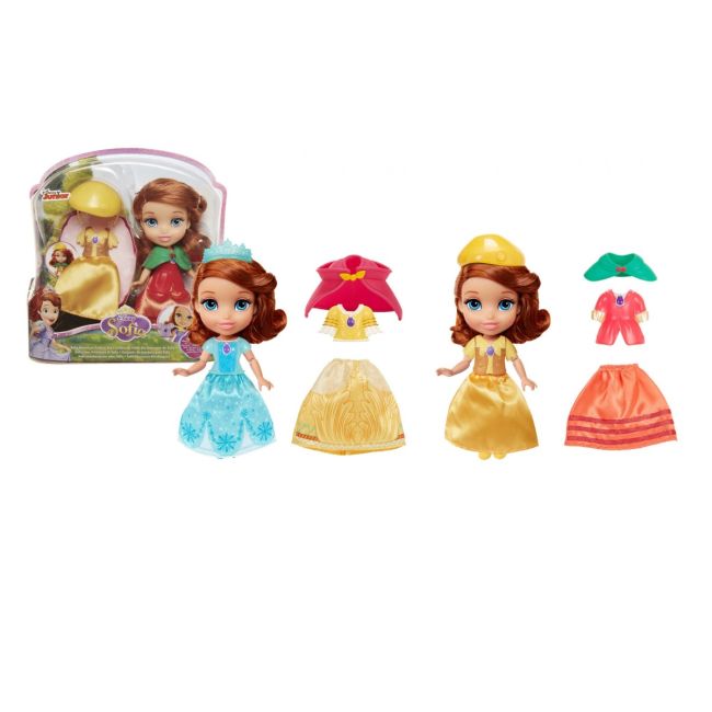 Disney Sofia Intai - Papusa Sofia cu colectie de haine, 15 cm BKF1332