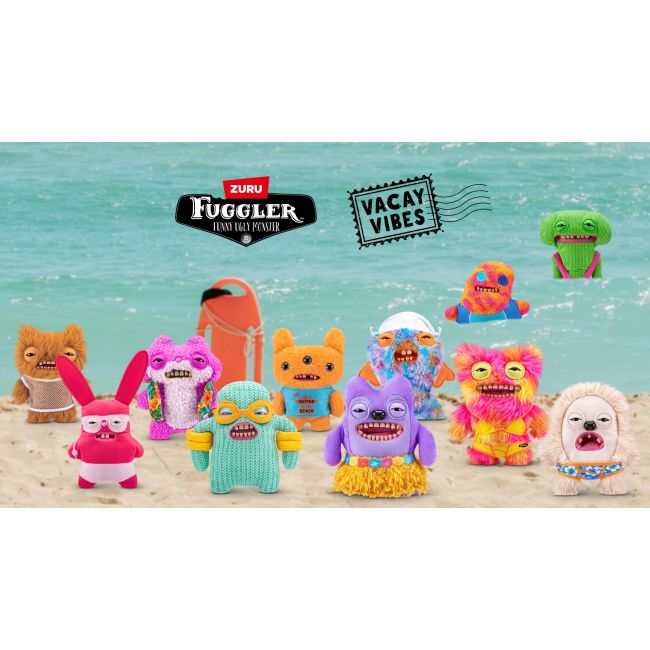 Fuggler - Jucarie de plus, 23 cm - Ciudateii in vacanta, Sketchy Squirrel - pink BKF15714A