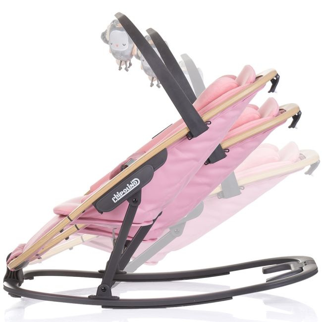 Scaunel balansoar chipolino senso pink marshmallow wood hubsheso0254pm