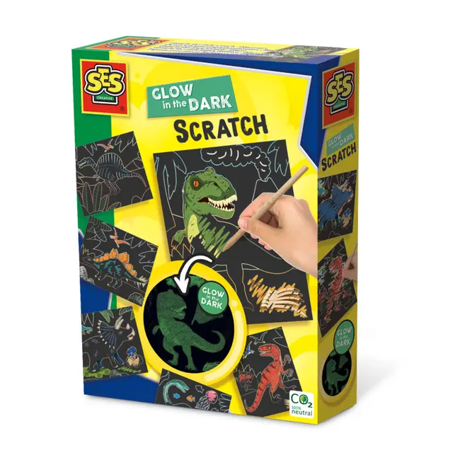 Set creativ de razuit - dinozauri care stralucesc in intuneric sa14285