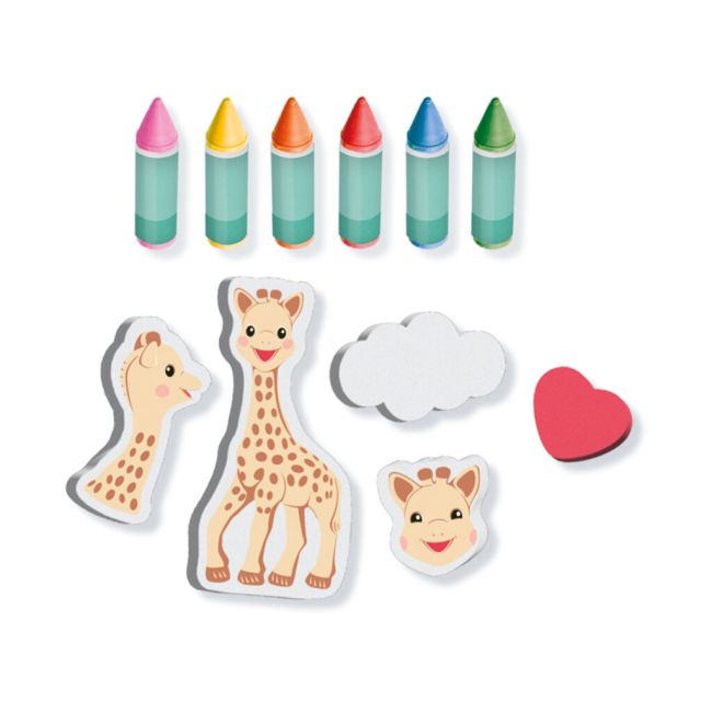 Set creioane de baie cu forme - girafa sophie sa14498