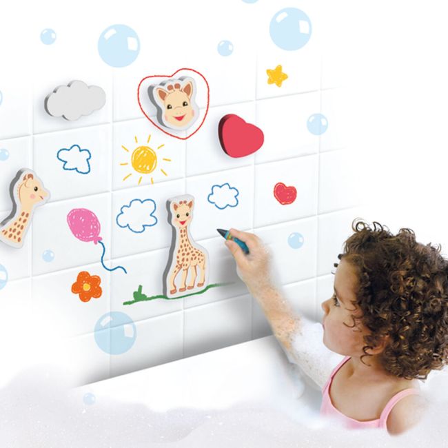 Set creioane de baie cu forme - girafa sophie sa14498
