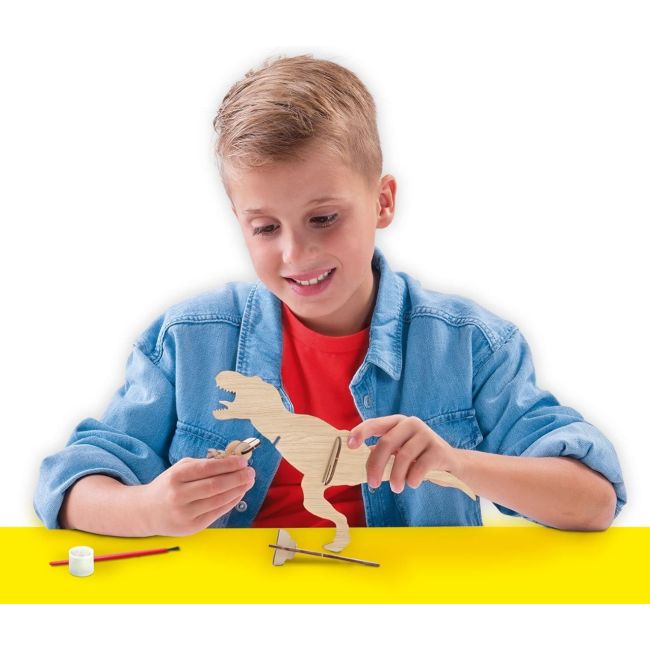 Set de carioci cu aerograf si dinozauri de lemn sa14284