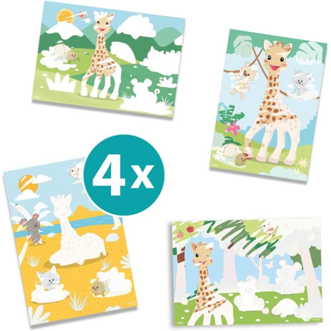 Set de colorat cu apa - girafa sophie sa14490