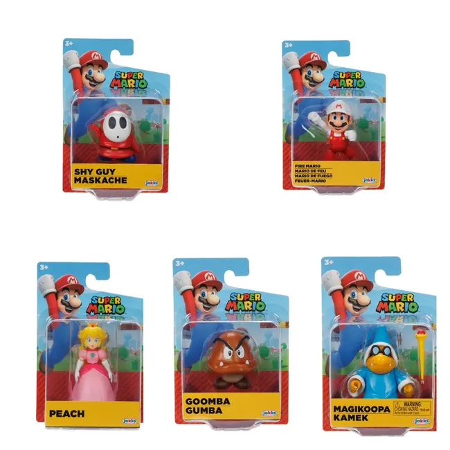 Nintendo Mario - Figurina articulata, 6 cm, diverse personaje, S42 BKF418374