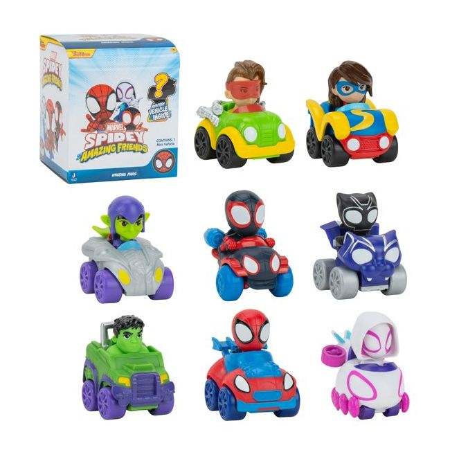 Paienjenelul Marvel - Mini-vehicul ascuns in cutie, figurina inclusa, diverse modele BKFSNF0045