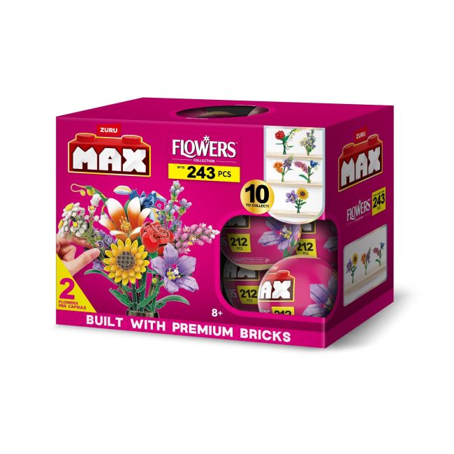 Zuru Max - Set de constructie, Flori de gradina, diverse modele BKF83184