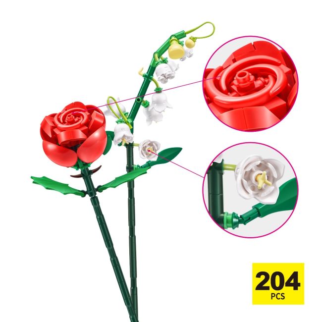Zuru Max - Set de constructie, Flori de gradina, diverse modele BKF83184