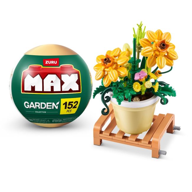 Zuru Max - Set de constructie, Flori de gradina in ghiveci, diverse modele BKF83183