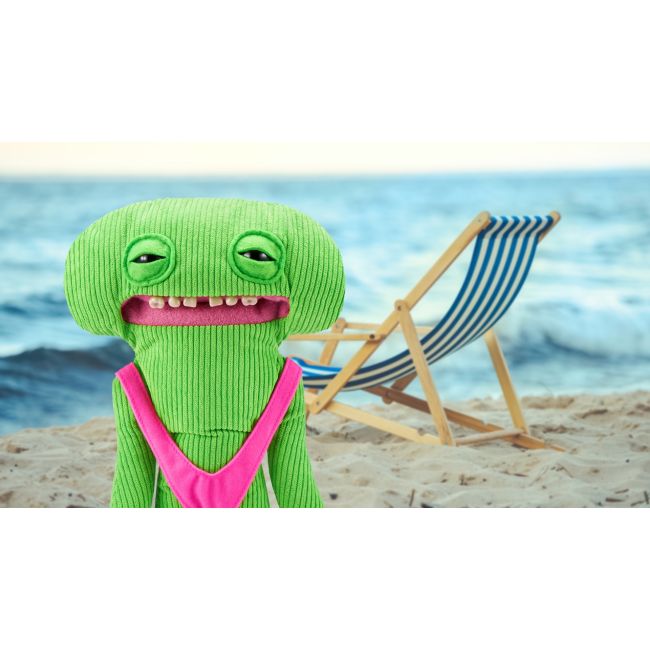 Fuggler - Jucarie de plus, 23 cm - Ciudateii in vacanta, Smiley O Riley - green BKF15714K