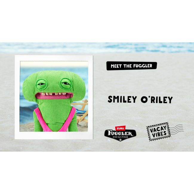 Fuggler - Jucarie de plus, 23 cm - Ciudateii in vacanta, Smiley O Riley - green BKF15714K