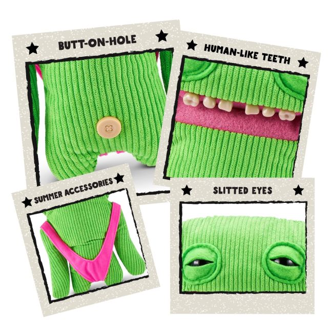 Fuggler - Jucarie de plus, 23 cm - Ciudateii in vacanta, Smiley O Riley - green BKF15714K