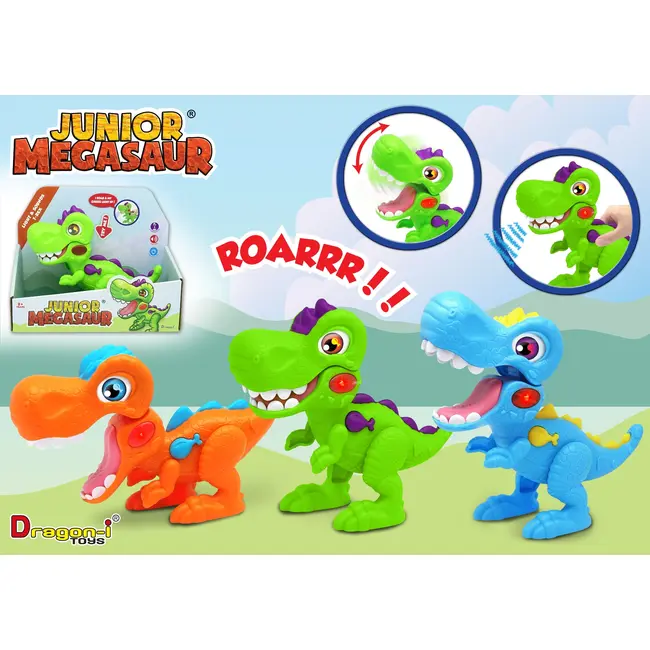 Mighty Megasaur - Dinozaur Junior cu lumini si sunete, diverse culori BKF16961