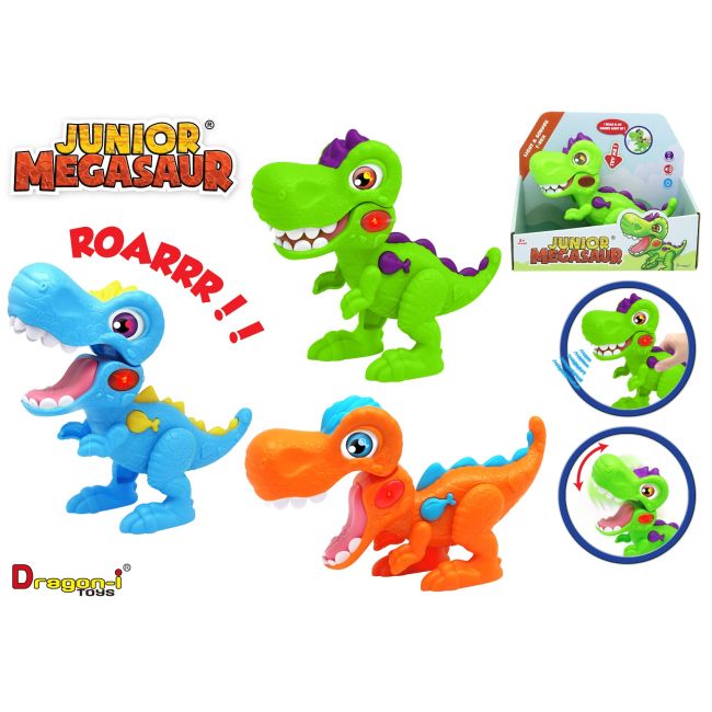 Mighty Megasaur - Dinozaur Junior cu lumini si sunete, diverse culori BKF16961