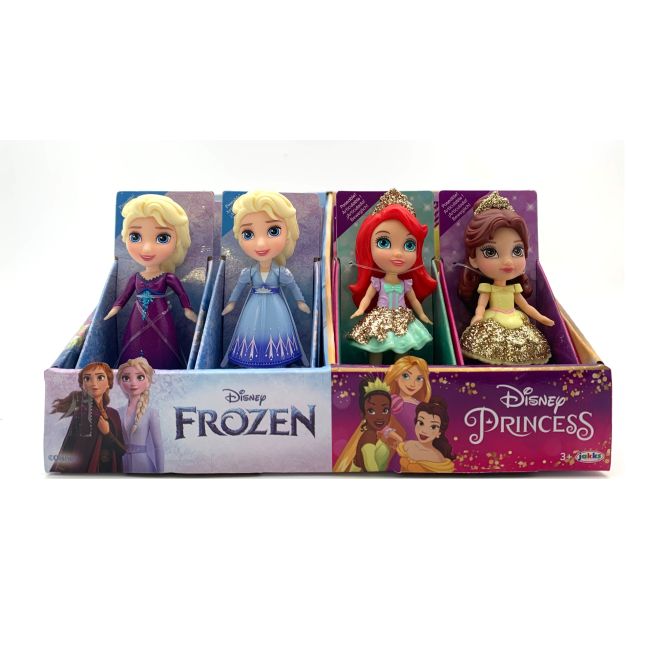 Disney Princess - Mini papusi printese Disney si Frozen, 8 cm BKF217584