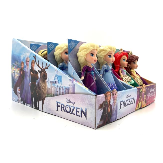Disney Princess - Mini papusi printese Disney si Frozen, 8 cm BKF217584
