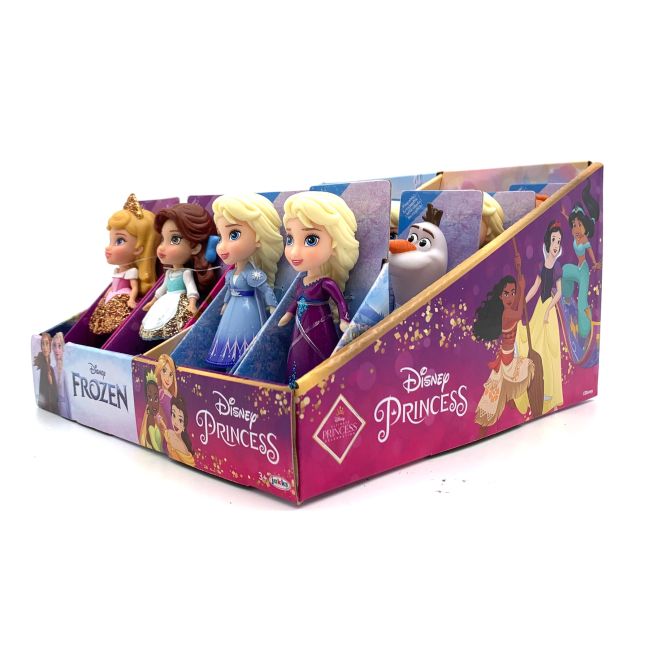 Disney Princess - Mini papusi printese Disney si Frozen, 8 cm BKF217584