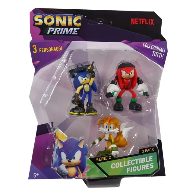 Sonic Prime - Set 3 figurine, blister, diverse modele, S2 BKFSON2220