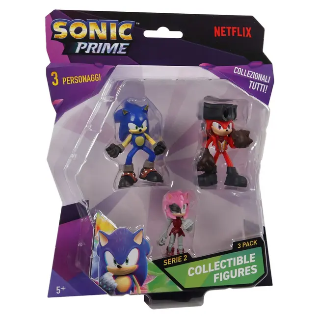 Sonic Prime - Set 3 figurine, blister, diverse modele, S2 BKFSON2220