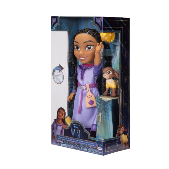 Disney Wish - Dorinta - Papusa interactiva cu accesorii, Asha, 38 cm BKF229984