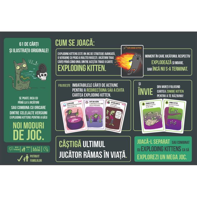 Joc de societate Zombie Kittens BKFEKIEK10RO