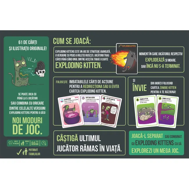 Joc de societate Zombie Kittens BKFEKIEK10RO