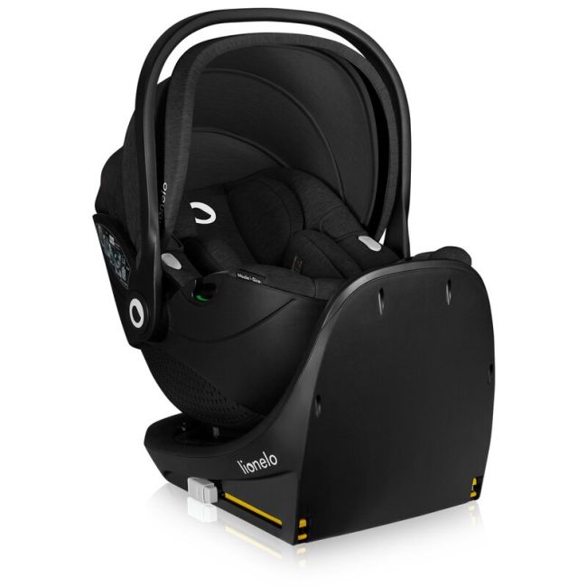 Baza scaun auto i-Size, Lionelo, Moxie, Rotativa 360, Cu isofix si picior stabilizator, Cu indicatori pentru instalare corecta, Negru BYNLO-MOXIE_I-SIZE_BASE_BLACK