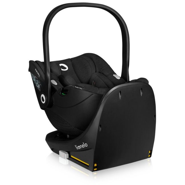 Baza scaun auto i-Size, Lionelo, Moxie, Rotativa 360, Cu isofix si picior stabilizator, Cu indicatori pentru instalare corecta, Negru BYNLO-MOXIE_I-SIZE_BASE_BLACK