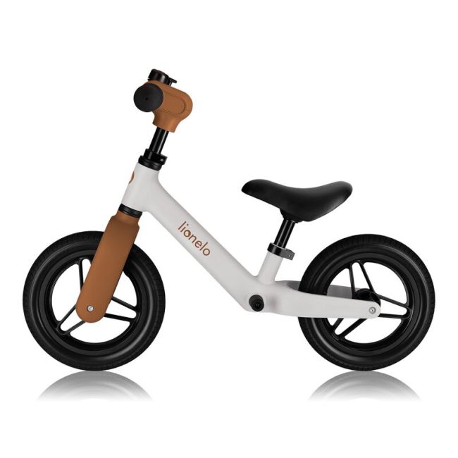 Bicicleta fara pedale, Lionelo, Toni, Cu ghidon si sa reglabile, Ultra usoara, 2.8 Kg, 18 luni+, Sustine 30 kg, Conform cu standardul EN71-1/2/3, Certificata TUV SUD, Bej BYNLO-TONI_BEIGE_SAND
