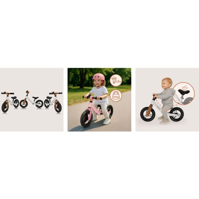 Bicicleta fara pedale, Lionelo, Toni, Cu ghidon si sa reglabile, Ultra usoara, 2.8 Kg, 18 luni+, Sustine 30 kg, Conform cu standardul EN71-1/2/3, Certificata TUV SUD, Bej BYNLO-TONI_BEIGE_SAND