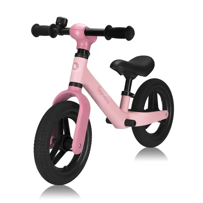 Bicicleta fara pedale, Lionelo, Toni, Cu ghidon si sa reglabile, Ultra usoara, 2.8 Kg, 18 luni+, Sustine 30 kg, Conform cu standardul EN71-1/2/3, Certificata TUV SUD, Roz BYNLO-TONI_PINK_ROSE