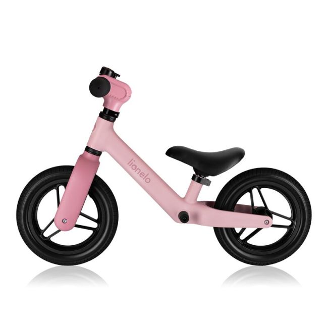 Bicicleta fara pedale, Lionelo, Toni, Cu ghidon si sa reglabile, Ultra usoara, 2.8 Kg, 18 luni+, Sustine 30 kg, Conform cu standardul EN71-1/2/3, Certificata TUV SUD, Roz BYNLO-TONI_PINK_ROSE