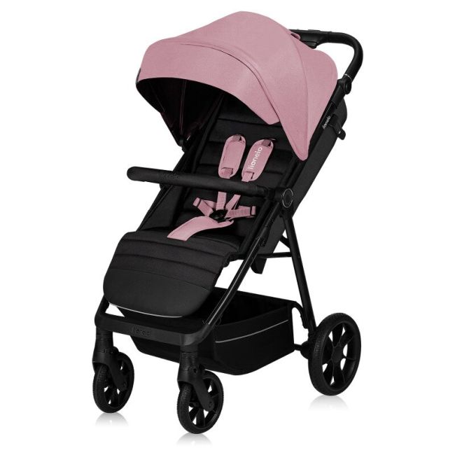 Carucior sport, Lionelo, Mira, Maner reglabil in 5 pozitii, Spatar si suport de picioare reglabile, Plasa de tantari si suport biberon incluse, Pana la 22 kg, 6 luni+, Conform cu EN1888-1, EN1888-2, Testare SGS, Roz BYNLO-MIRA_PINK_ROSE
