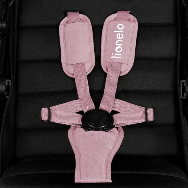 Carucior sport, Lionelo, Mira, Maner reglabil in 5 pozitii, Spatar si suport de picioare reglabile, Plasa de tantari si suport biberon incluse, Pana la 22 kg, 6 luni+, Conform cu EN1888-1, EN1888-2, Testare SGS, Roz BYNLO-MIRA_PINK_ROSE