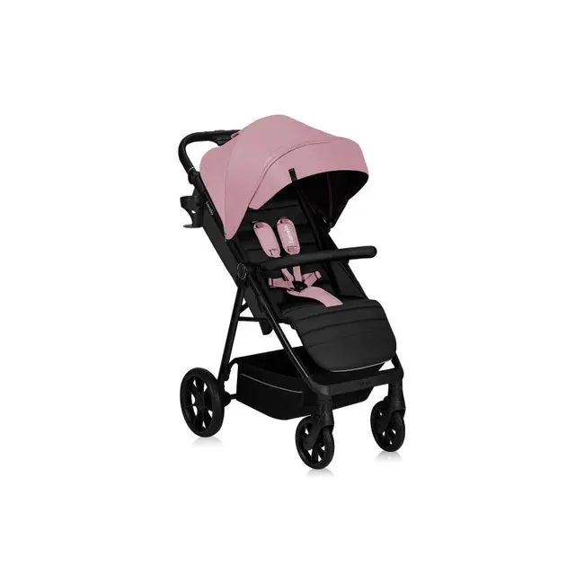 Carucior sport, Lionelo, Mira, Maner reglabil in 5 pozitii, Spatar si suport de picioare reglabile, Plasa de tantari si suport biberon incluse, Pana la 22 kg, 6 luni+, Conform cu EN1888-1, EN1888-2, Testare SGS, Roz BYNLO-MIRA_PINK_ROSE