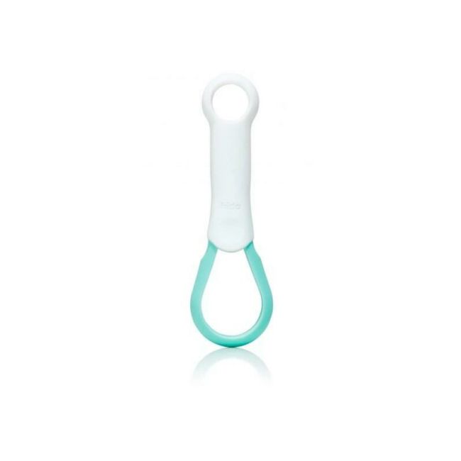 Foarfecuta pentru unghii , Fridababy, Easy Grip, Ergonomica, Cu varf rotunjit, Maner antialunecare, Cu husa de protectie, 0 luni+, Otel inoxidabil, Fara BPA, Verde/Turquoise BYNFRI15