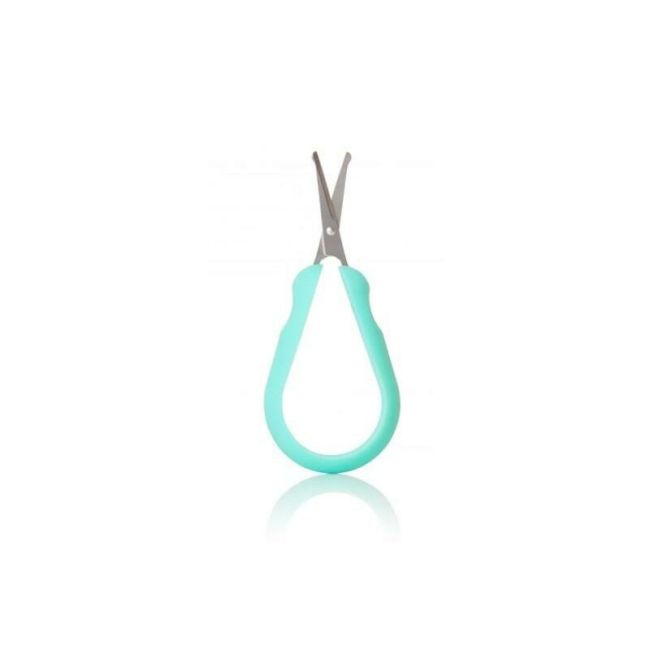 Foarfecuta pentru unghii , Fridababy, Easy Grip, Ergonomica, Cu varf rotunjit, Maner antialunecare, Cu husa de protectie, 0 luni+, Otel inoxidabil, Fara BPA, Verde/Turquoise BYNFRI15