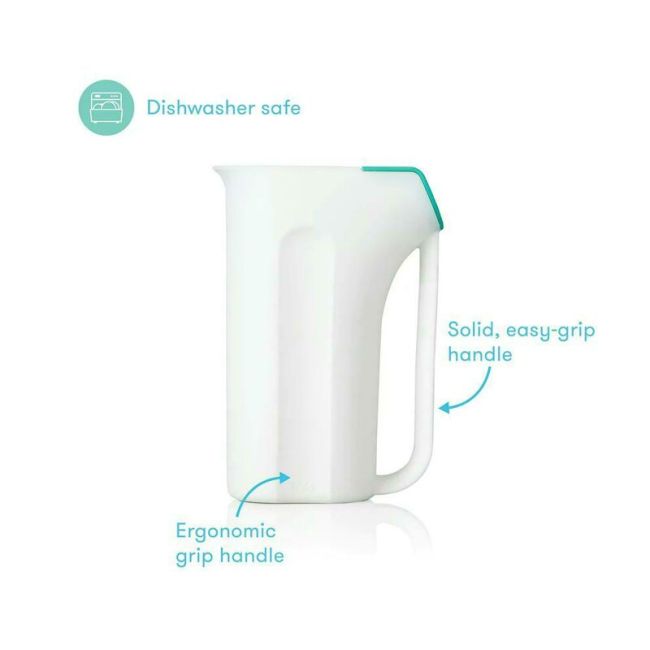 Recipient de clatire, Fridababy, Control The Flow Rinser, 2 moduri de turnare, Protectie ochi si urechi, Maner ergonomic, Compatibila cu masina de spalat vase, Alb BYNFRI41